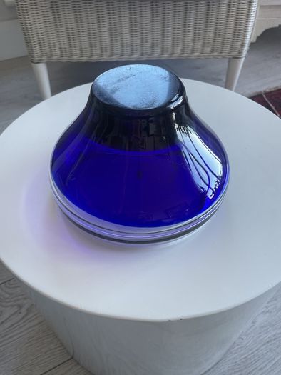 Vintage Heavy Beautiful Cobalt Glass Bowl