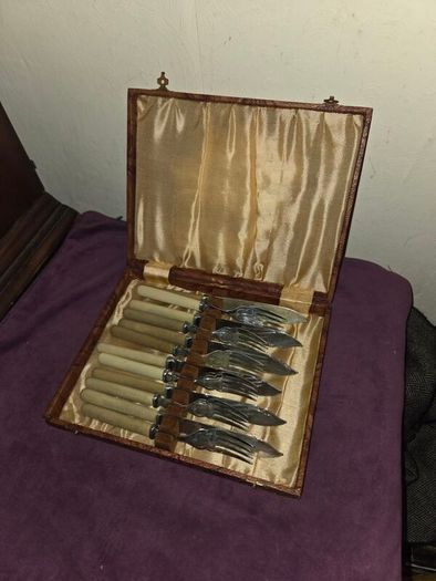 Set of Vintage Fish Forks and Knives