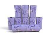 PE Perfumed Purple Dog Poo Bags - 10 x rolls - 15 bags per roll