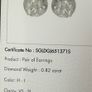 Pair of brilliant diamond earrings - total carat .82 Image 4