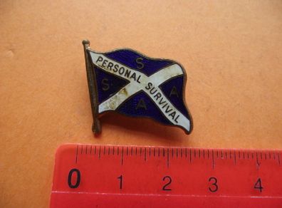 Vintage S.A.S.A. Personal Survivals enamel pin badge