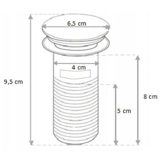 Graphite Basin Plug with Overflow