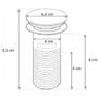 Graphite Basin Plug with Overflow Image 2