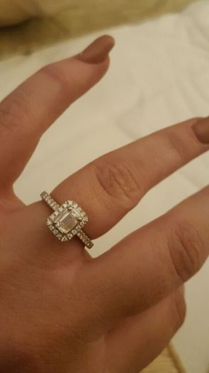 Engagement ring and wedding band