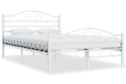 Bed Frame White Metal 120x200 cm