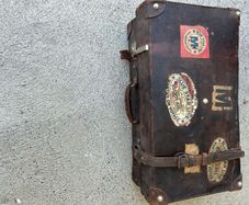 Vintage leather trunk
