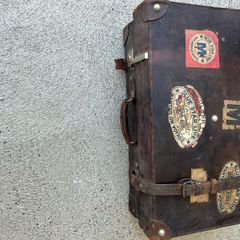 Vintage leather trunk