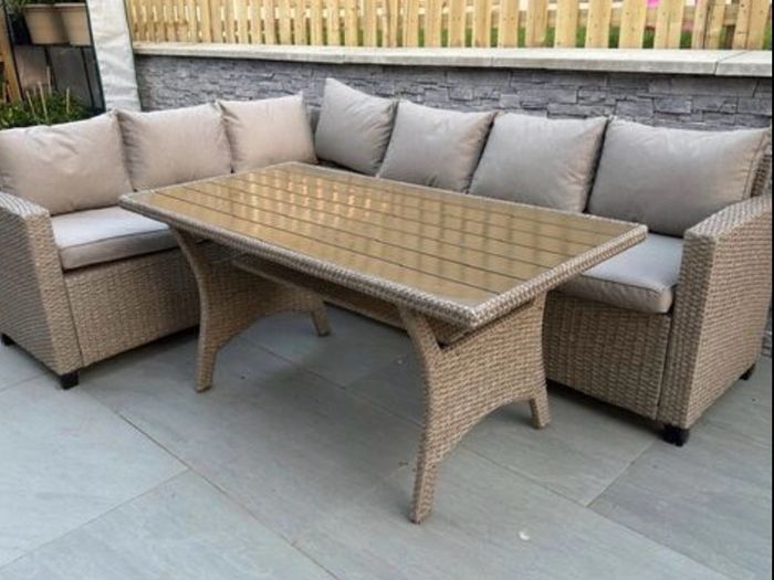 Corner rattan furniture