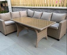 Corner rattan furniture