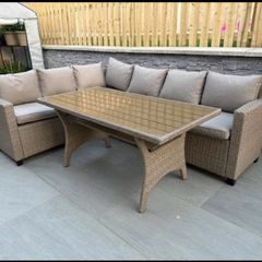Corner rattan furniture