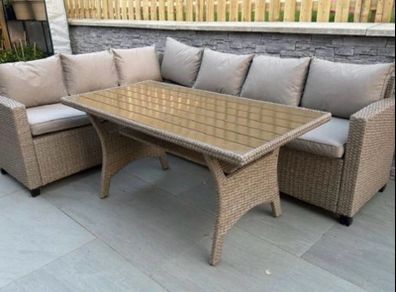 Corner rattan furniture