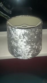 Crushed velvet lampshade
