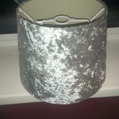 Crushed velvet lampshade