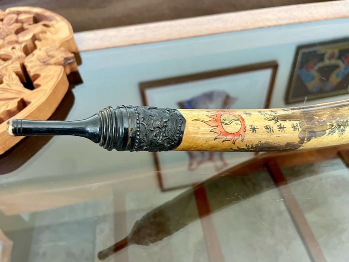 Repro China Ming Guo period 1920s Bone Opium Pipe