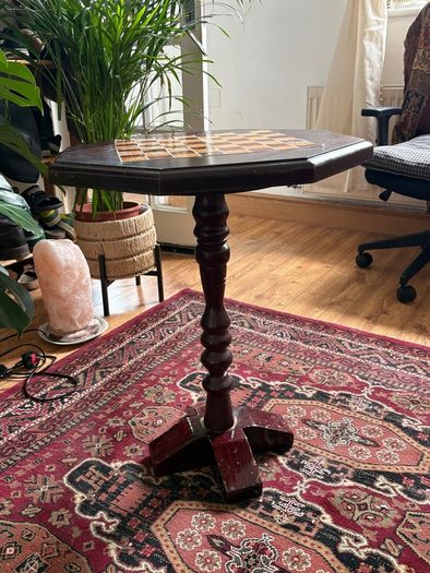 Vintage Wooden Chess Table