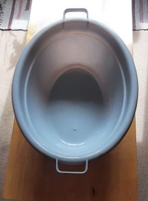 Grey plastic tub