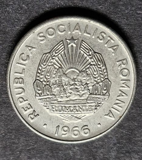 1966 Romania 15 Bani coin