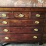 George 111 inlaid mahogany Antique Chest of Drawers Image 4