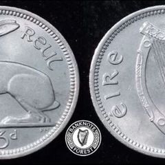 [#2533] - Ireland 1968 | Irish 3d | 3 Pence | Hare | KM.12a