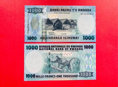 Rwanda  1,000 Francs. 2008   PICK 35  ( Uncirculated )