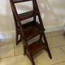 Wooden library chair and stepladder Image 6