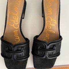 Some Edelman Black Waylon Slider Sandals