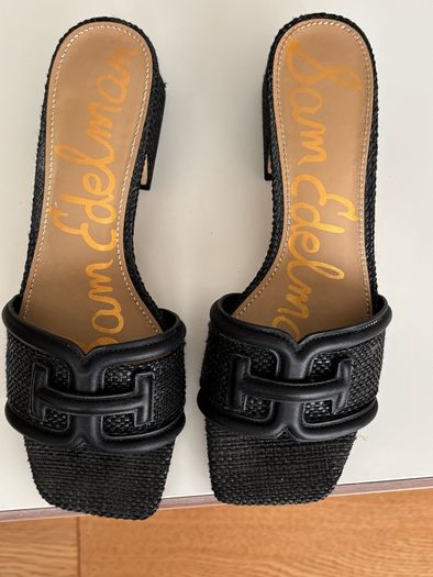 Some Edelman Black Waylon Slider Sandals