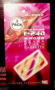 Mr.Video. E- 240 . 4 Hour. Blank Video Cassette Tapes.