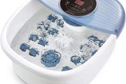 Foot Spa Bath Massager with Heat, Bubble and Vibration, Digital Temperature Control (95-118 Degrees Fahrenheit) and 16 Detachable Massage Rollers for Comfort Feet, Home Use (FREE POSTAGE)