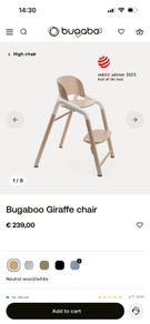 high chair bugaboo giraffe - brand new!