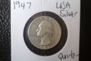 1947 US Silver Quarter Dollar Coin