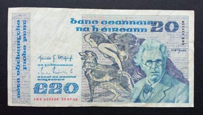 Ireland | 1983 | 20 Pounds | P.73b | LKE 619158 | VF+