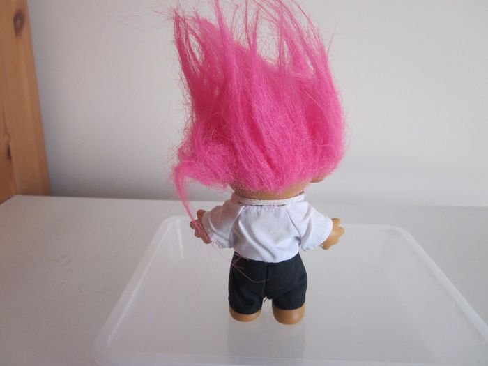 Vintage Russ Original Troll - Silver Toy  Boy (4 inch)