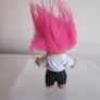 Vintage Russ Original Troll - Silver Toy  Boy (4 inch) Image 2