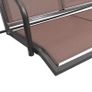 Garden Swing Bench with Canopy Coffee/Black Image 7