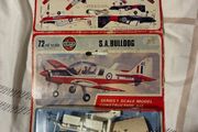 Vintage Airfix SA Bulldog scale model kit