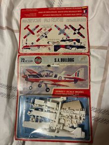 Vintage Airfix SA Bulldog scale model kit