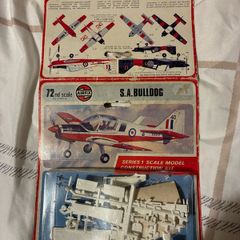 Vintage Airfix SA Bulldog scale model kit