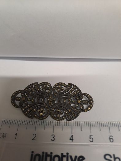 Vintage Marcasite Floral Brooch