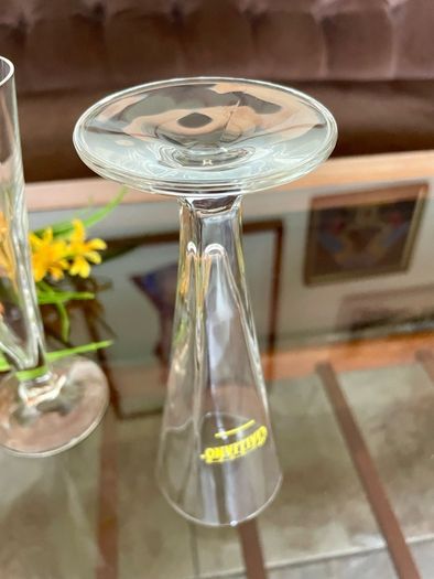 Vintage Italian Crystal Caffe Galliano Tapered Footed Liqueur Glasses