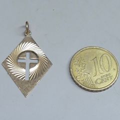 Vintage 9ct Gold Birmingham Cross Pendant