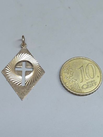 Vintage 9ct Gold Birmingham Cross Pendant
