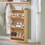 Shoe Cabinet Shoe Cabinet Shoe Chest of Drawers Entrance Cabinet, with 3 Doors for Corridor Entrance, 60x23x115 cm, Wood Image 6