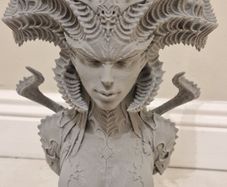 3D Printed Statue Bust (Unpainted) - Lilith (Diablo)