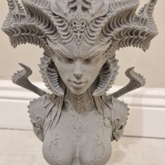 3D Printed Statue Bust (Unpainted) - Lilith (Diablo)