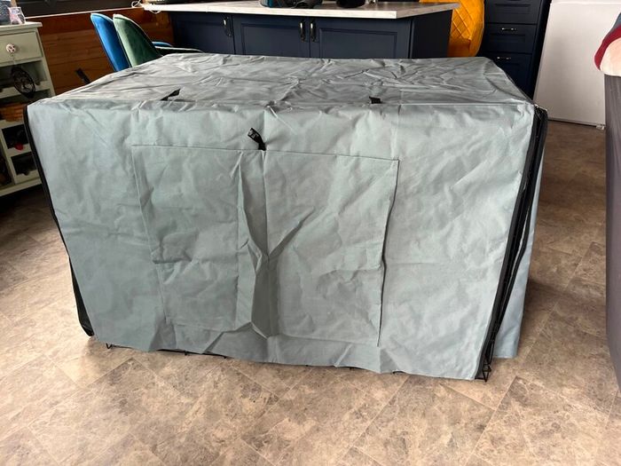Extra Large (48") Double Door Dog Crate + Fitted Cover