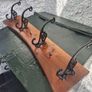 Vintage cast iron 8 hook wall coathanging rail Image 8