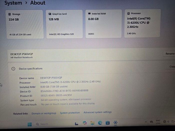Hp pavilion Notebook | i5 | 8GB | 250GB ssd