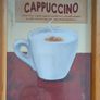 Pair Kitchen Prints Cappuccino Chianti Framed Coffee Wine Wall Art Image 2