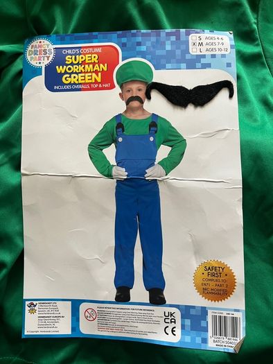 Costume boys green workman